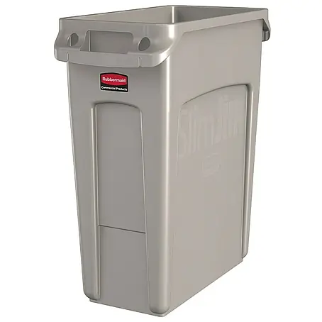 Proregal  Standard-Mülleimer Rubbermaid Slim Jim Mülleimer mit Belüftungskanälen