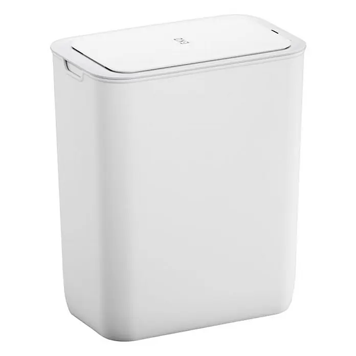 Proregal Sensormülleimer Moderner quadratischer Abfalleimer mit Smart Sensor zur Wandmontage - 8 l, Kunststoff, Weiß - Weißer EKO Phantom Sensor Mülleimer mit rechteckigem Deckel, moderne und hygienische Lösung zur Abfallentsorgung im Haushalt.