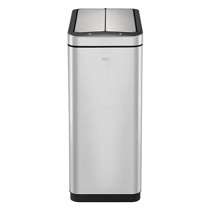 Proregal Sensormülleimer Stilvoller Sensor Abfalleimer aus gebürstetem Edelstahl - 45 l, Edelstahl, Silber - Der EKO Mirage Dual Sensor Mülleimer bietet zwei Fächer und eine hochwertige Edelstahloptik für eine hygienische Abfallentsorgung.