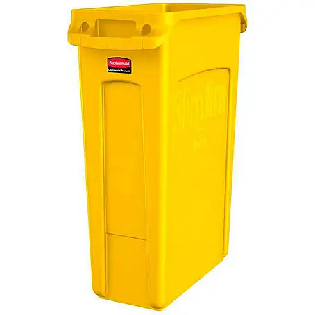 Proregal  Standard-Mülleimer Rubbermaid Slim Jim Mülleimer mit Belüftungskanälen