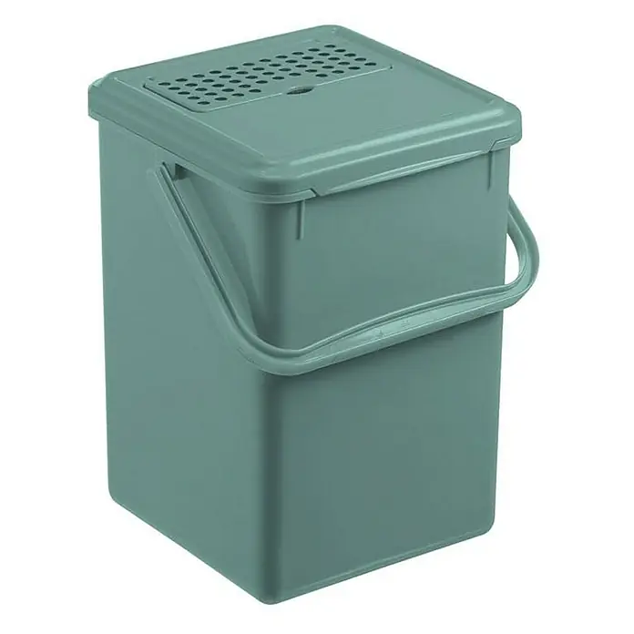 Proregal Standard-Mülleimer Robuster Abfalleimer mit geruchsdichtem Deckel & Kohlefilter - 9 l, Kunststoff, Grün - Ein mintgrüner Eimer mit Deckel und Griff, ideal für den Haushalt oder Garten. Praktisch und robust für verschiedene Anwendungen.