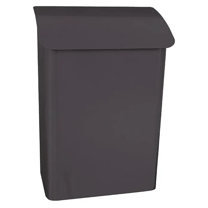 Proregal Wandbriefkasten Lugon aus verzinktem Stahl mit Namensschild - Anthrazit, Stahl, Namensschild - Grauer, moderner Briefkasten für den Außenbereich zur sicheren Aufbewahrung von Postsendungen. Robustes Design für den täglichen Gebrauch.