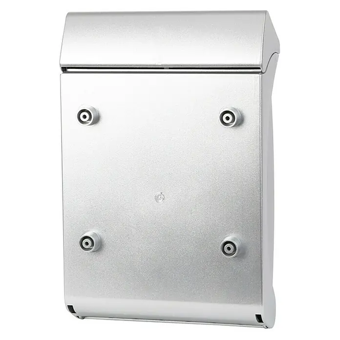 Proregal Wandbriefkasten aus Kunststoff - L x B x H: 27,1 x 12,9 x 41,9 cm, Silber, Kunststoff - Silberfarbener Briefkasten mit Befestigungspunkten und klaren Linien. Ideal für moderne Hauseingänge und sichere Postaufbewahrung.