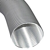 Alu-Flexrohr (Durchmesser: 80 mm, Verstellbar: 50 - 150 cm, Aluminium, Grau)