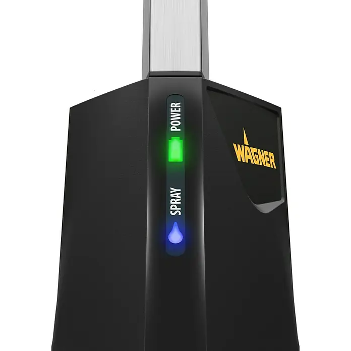 Wagner Akku-Terrassenreiniger Levaro PowerBrush 18V - 18 V, Ohne Akku, 700 l - Ein Wagner Farbsprühgerät mit Power- und Sprayanzeige für präzises Auftragen von Farben.
