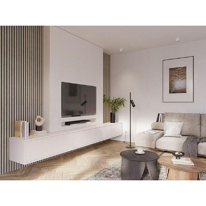 CanDo Akoestische panelen Vergrijsd eiken (260 x 30 cm, Vergrijsd eiken, 2 st., 1,56 m²) | BAUHAUS