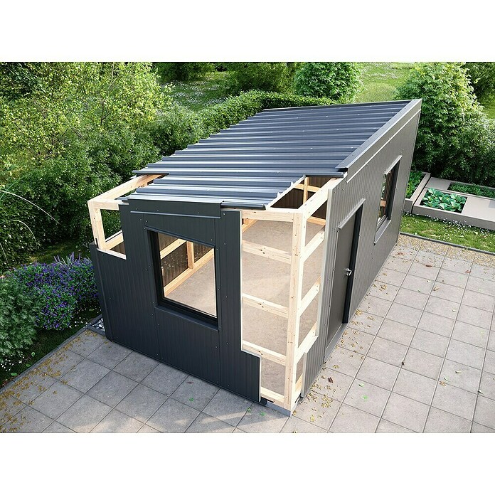 Anfangsprofil für SW Fassadenpaneele (Anthrazit, Länge: 200 cm, Stahl) | BAUHAUS
