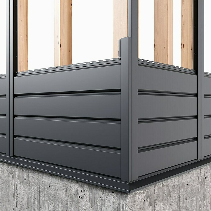 Metdach Wandabschlussprofil SG (Anthrazit, Länge: 254 cm, Stahl) | BAUHAUS
