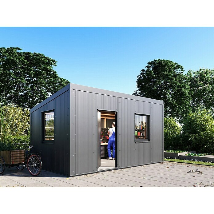 Anfangsprofil für SW Fassadenpaneele (Anthrazit, Länge: 200 cm, Stahl) | BAUHAUS