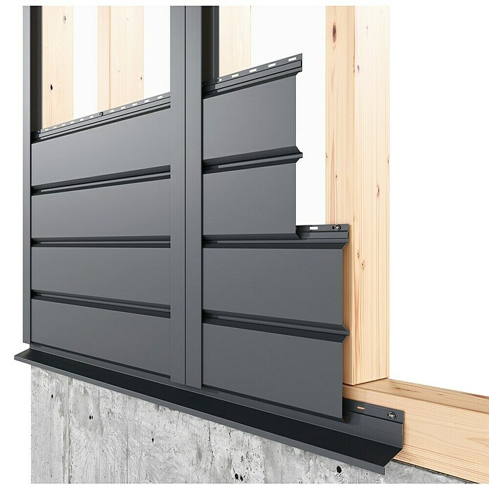 Metdach Fassadenpaneel SG Siding (Anthrazit, 250 x 26 cm, Stahl, Glatt) | BAUHAUS