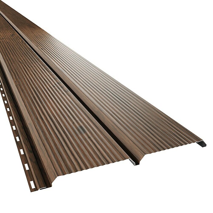 Metdach Fassadenpaneel SG Siding (Nussbaum, 250 x 26 cm, Stahl, Micro Sinus) | BAUHAUS