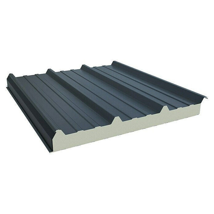 Sandwichplatte Wand- & Dachpaneele (Anthrazit, L x B: 400 x 100 cm, Stahl) | BAUHAUS