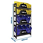 Simonrack Simonbottle Getränkekistenregal Bottleclick (H x B x T: 200 x 100 x 30 cm, Traglast Einlegeboden: 100 kg, Anzahl Böden: 4 Stk., Stecken, Anthrazit) | BAUHAUS