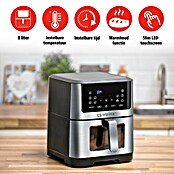 Alpina Airfryer (Zilver / Zwart, Hoogte: 36,5 mm, 1.800 W) | BAUHAUS