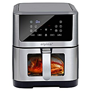 Alpina Airfryer (Zilver / Zwart, Hoogte: 36,5 mm, 1.800 W)