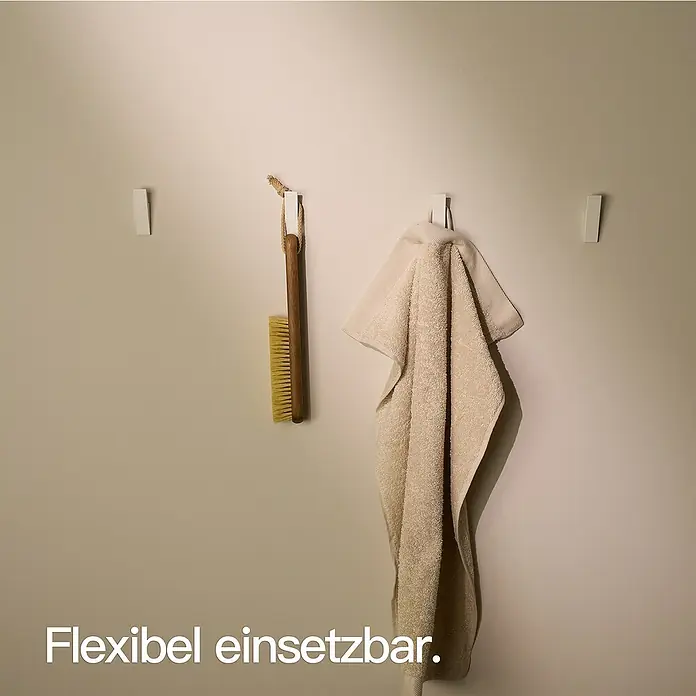 Designfabrik Hamburg Handtuchhaken - 4 Stk., Weiß, Matt - Die Wandhaken sind flexibel einsetzbar, ideal für Handtücher oder Bürsten. Praktisch für Badezimmer und mehr!