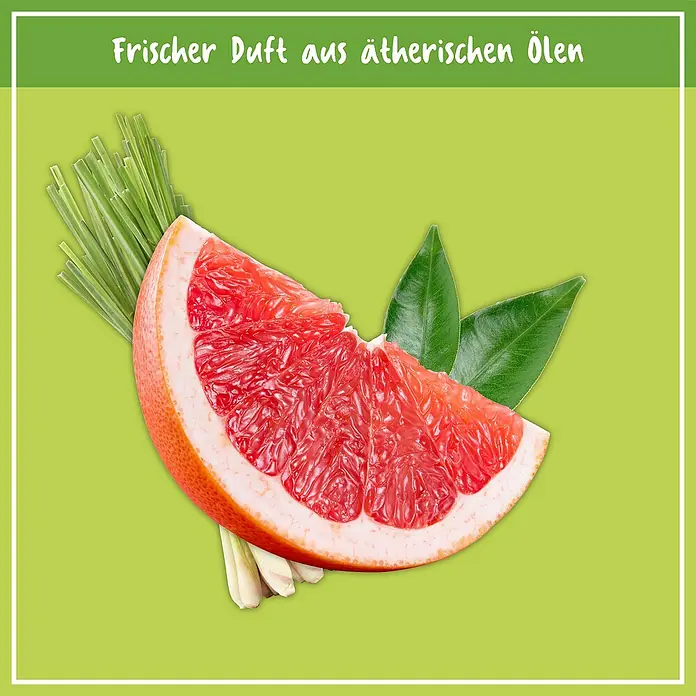 Poliboy Bio Reinigungsmittel Parkett und Holzdielen - 1 l, Flasche - Frischer Duft: Saftige Grapefruit mit Zitronengras und grünen Blättern, ideal für ätherische Öle und aromatische Erlebnisse.