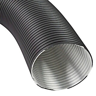 Alu-Flexrohr (Durchmesser: 80 mm, Verstellbar: 50 - 150, Aluminium, Schwarz)