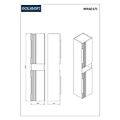 Aquaart Visoka omara Miriad 170  (Š x G x V: 35 x 31,5 x 170 cm, Kašmir) | 3697 - Badmöbelprogramm Marke | DADC - Möbel | DAD - Badausstattung | DA - Badausstattung/Bäderwelt | D - Sanitär | BAUHAUS