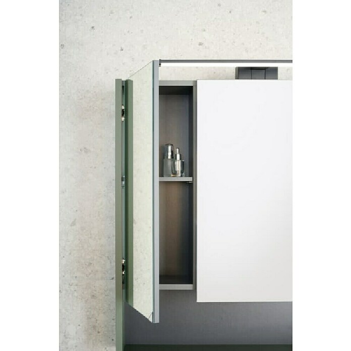 Aquaart Kupaonski ormarić s LED ogledalom Miriad  (Š x V: 83 x 84 cm, Zelena) | BAUHAUS