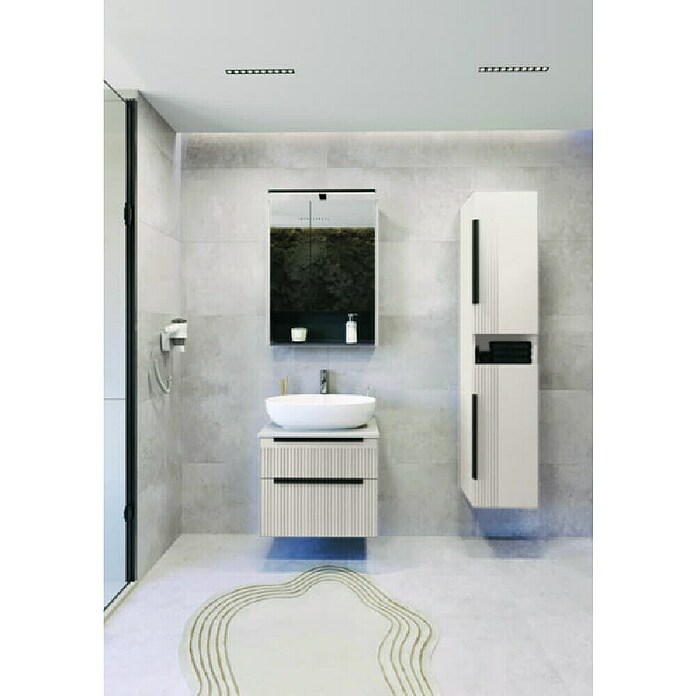 Aquaart LED omarica z ogledalom Miriad 60  (Š x V: 64 x 84 cm, Kašmir) | 3697 - Badmöbelprogramm Marke | DADC - Möbel | DAD - Badausstattung | DA - Badausstattung/Bäderwelt | D - Sanitär | BAUHAUS