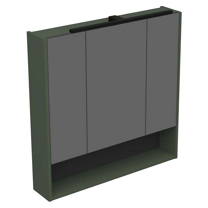 Aquaart Kupaonski ormarić s LED ogledalom Miriad  (Š x V: 83 x 84 cm, Zelena) | BAUHAUS