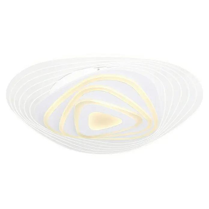 Globo LED-Deckenleuchte Jocelyn - 40 W, L x B x H: 50,2 x 48,8 x 6,5 cm, Weiß, Warmweiß - Moderne LED-Deckenleuchte mit dreieckigem Design. Die Leuchte sorgt für angenehme Beleuchtung und ist ein stilvolles Detail im Raum.