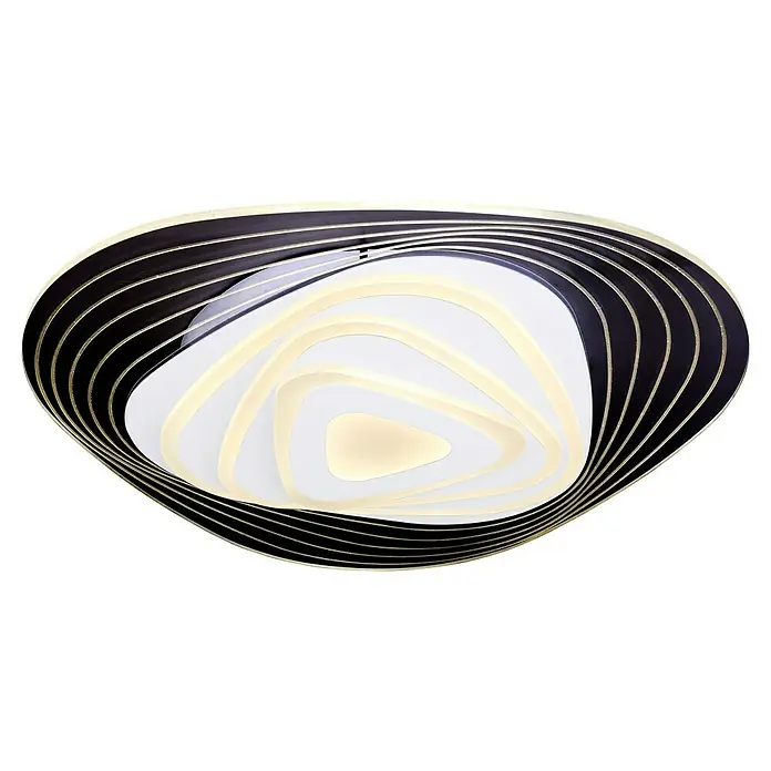 Globo Plafón LED Jocelyn - 40 W, L x An x Al: 50,2 x 48,8 x 6,5 cm, Blanco, Blanco cálido - Lámpara de techo moderna con formas abstractas e iluminación blanca cálida, ideal para crear un ambiente elegante en cualquier habitación.