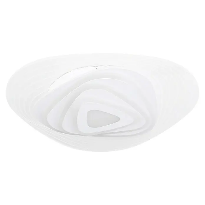 Globo LED-Deckenleuchte Jocelyn - 40 W, L x B x H: 50,2 x 48,8 x 6,5 cm, Weiß, Warmweiß - Moderne weiße Deckenleuchte mit dreieckigen Formen für stilvolle Beleuchtung im Raum. Elegantes Design für jeden Wohnbereich.