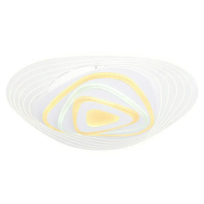 Globo LED-Deckenleuchte Jocelyn - 40 W, L x B x H: 50,2 x 48,8 x 6,5 cm, Weiß, Warmweiß - Moderne LED-Deckenleuchte mit dreieckigem Design. Diese Leuchte sorgt für eine stilvolle und helle Beleuchtung in jedem Raum.