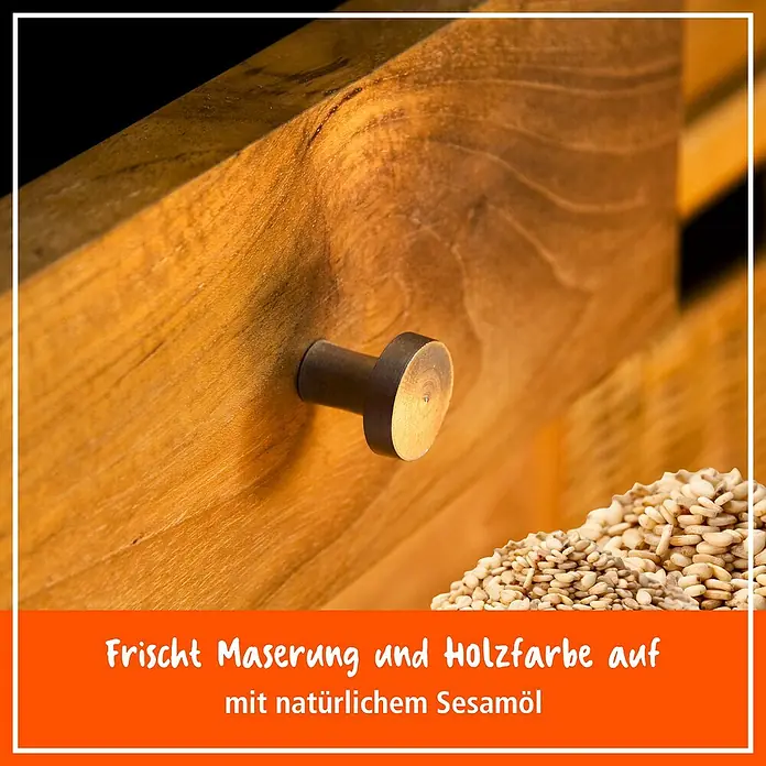 Poliboy Möbel-Öl - 200 ml - Holzpflege mit Sesamöl: Frische Maserung und Holzfarbe für Möbel und Oberflächen.