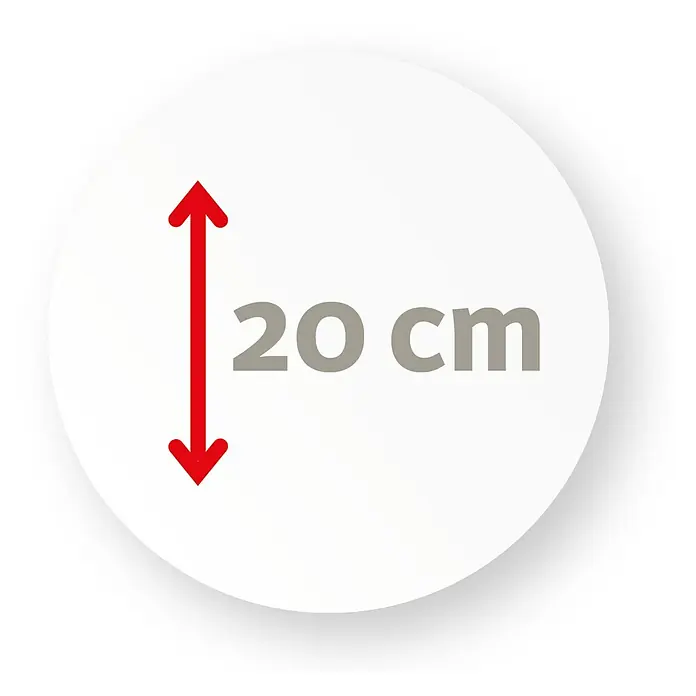 Scheurich Wasserspender Bördy M Indoor - 220 ml, Grau - Die Abmessung dieses Produkts beträgt 20 cm. Dieses Produkt ist 20 Zentimeter groß und passt gut in viele Regale.