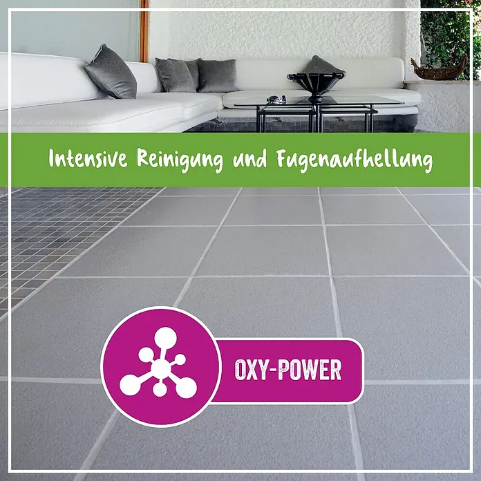 Poliboy Konzentrat Fliesen & Fugen - 500 ml - Intensive Reinigung und Fugenaufhellung mit OXY-Power Formel für strahlend saubere Fliesen und Fugen im ganzen Haus.