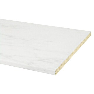 CanDo Keukenwerkblad Aanrechtblad Mat wit Marmer (Spaanplaat, 182 x 60 x 2,8 cm, Mat wit Marmer)