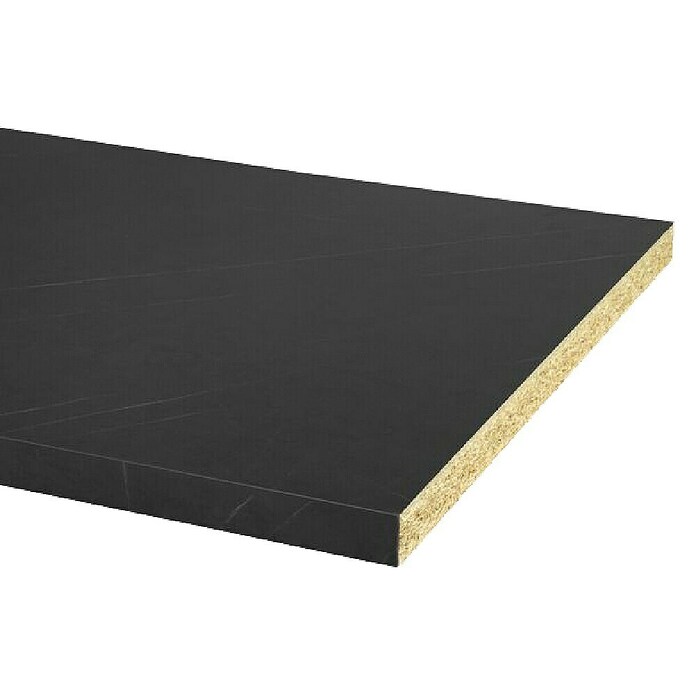 CanDo Keukenwerkblad Aanrechtblad zwart Marmer (Spaanplaat, 304 x 64 x 3,8 cm, Zwart Marmer) | BAUHAUS