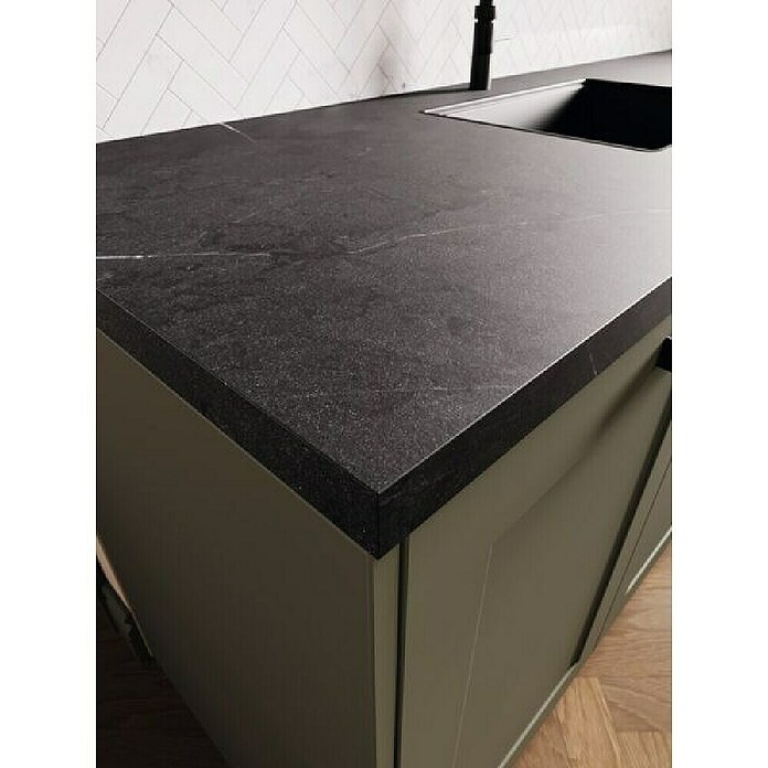 CanDo Keukenwerkblad Aanrechtblad zwart Marmer (Spaanplaat, 304 x 64 x 3,8 cm, Zwart Marmer) | BAUHAUS