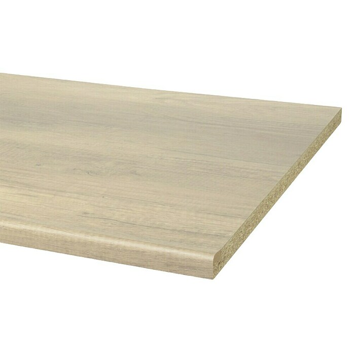 CanDo Keukenwerkblad Aanrechtblad Grof Hout waterstop (Spaanplaat, 182 x 60 x 2,8 cm, Grof Hout) | BAUHAUS