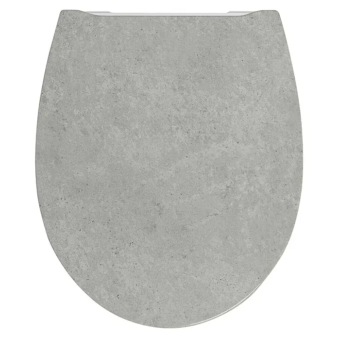 Poseidon WC-Sitz - Duroplast, Sahara, Mit Absenkautomatik - Graue WC-Brille mit Betonoptik. Das schlichte Design passt perfekt in moderne Badezimmer und bietet hohen Sitzkomfort.