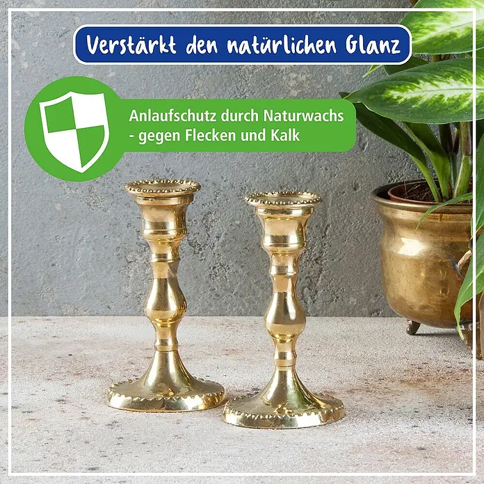 Poliboy Politur Metall - 200 ml, Flasche - Glänzende Messingleuchter, geschützt durch Naturwachsformel, die Kalk und Flecken widersteht und den natürlichen Glanz des Metalls verstärkt.