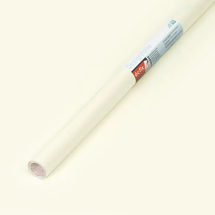 D-c-fix Klebefolie Uni Seidenmatt - 200 x 45 cm, Off-White, Selbstklebend - Eine Rolle d-c-fix Designfolie in Weiß, perfekt für kreative Projekte und zur individuellen Gestaltung von Möbeln und Oberflächen.