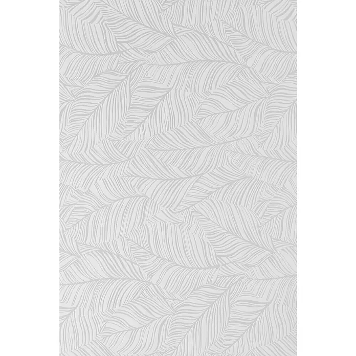 D-c-fix Static Premium Glasfolie Meterware Blado - 45 cm, Milchglas, Statisch haftend - Grauer Hintergrund mit Federdesign für moderne Dekoration.
