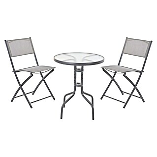 Tuinmeubelset Bistro Bruxelles (3 -delig, Grijs)
