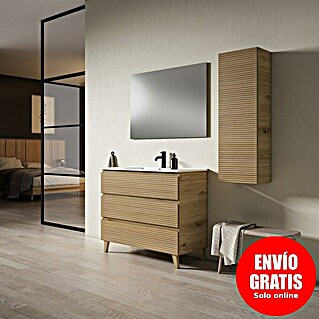 Mueble de lavabo Naomi (L x An x Al: 45 x 80 x 85 cm, Roble garriga)