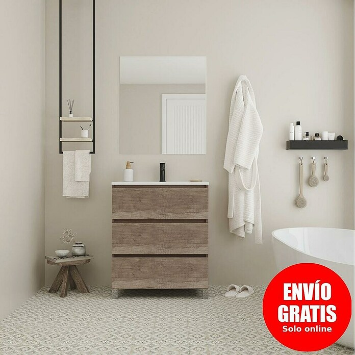 Conjunto de mueble de baño Inter (Ancho: 60 cm, Nebraska, 3 pzs.) | BAUHAUS