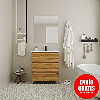 Conjunto de mueble de baño Inter (Ancho: 70 cm, Roble)
