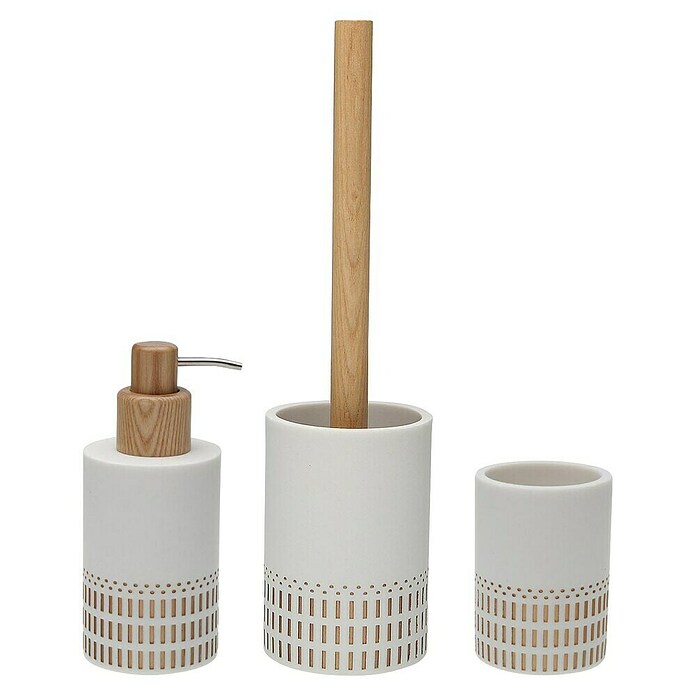 Escobillero de suelo Astrid (Altura: 36 cm, Resina, Blanco y dorado) | BAUHAUS