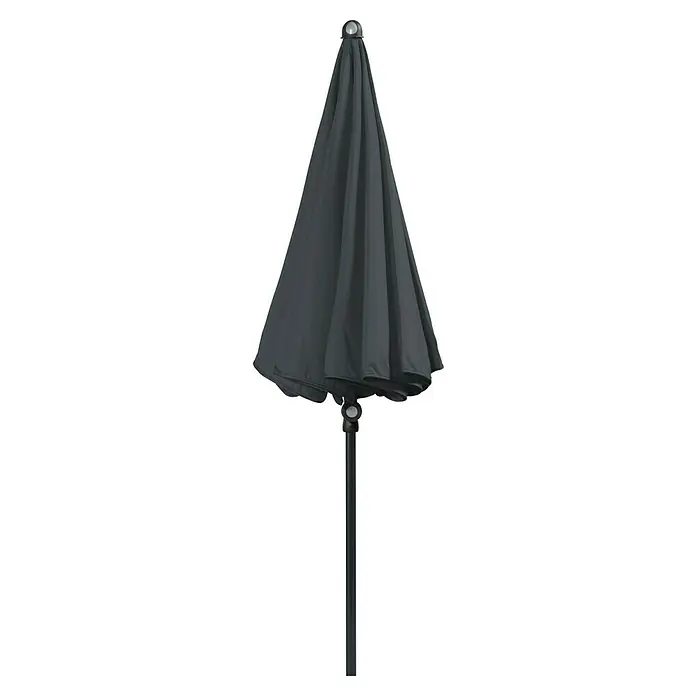 Doppler Sunline Balkonschirm rund Neo - Farbe Bespannung: Anthrazit, Durchmesser Bespannung: 150 cm - Geschlossener, grauer Sonnenschirm mit stabiler Stange. Perfekt für den Garten oder die Terrasse, bietet Schatten und Schutz vor Sonne.