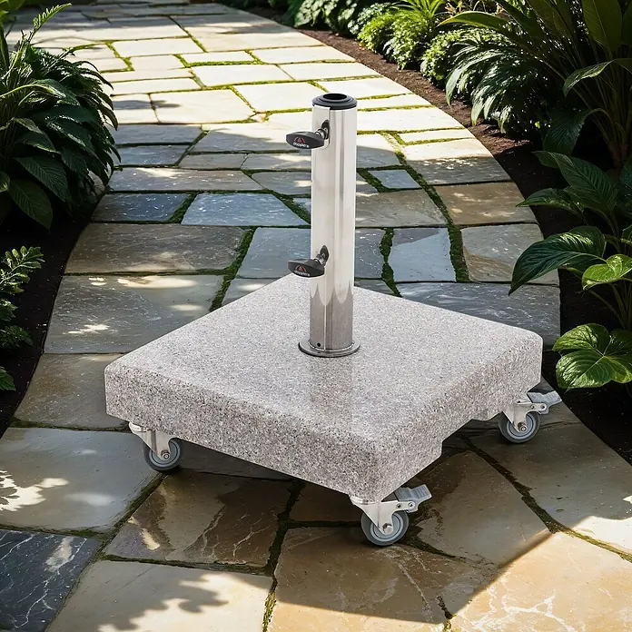 Doppler Rollen-Set Life - Passend für: Doppler Granitschirmständer Life, 4 Stk. - Dieser Schirmständer aus Granit mit Rollen bietet festen Halt und ist einfach zu bewegen. Ideal für den Garten.