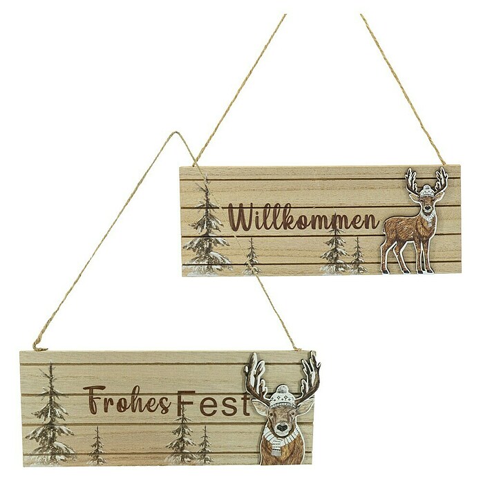 Noor Living Wanddekoration Jonas (0,6 x 10 cm, Winterlich, Braun, Metall) | BAUHAUS