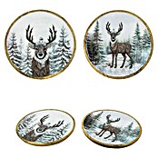 Noor Living Deko-Teller Jonas (Winterlich, Braun, 1 Stk., Holz, L x B x H: 25 x 25 x 2 cm) | BAUHAUS